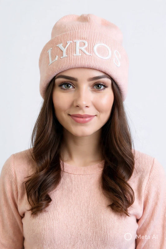 Tuque Lyros rose d'hiver