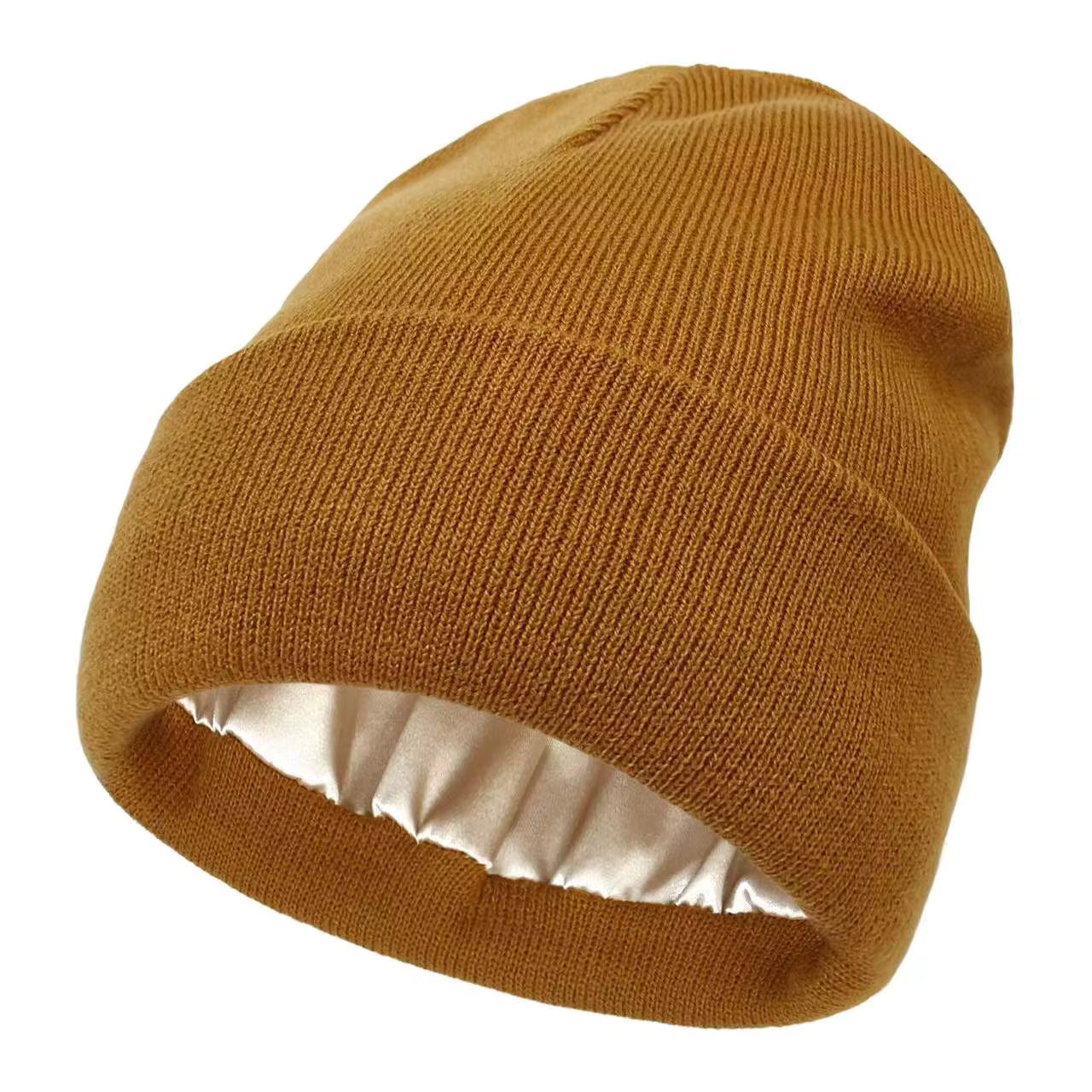 Silk-Lined Knitted Beanie – Hair Care &amp; Ultra Comfort