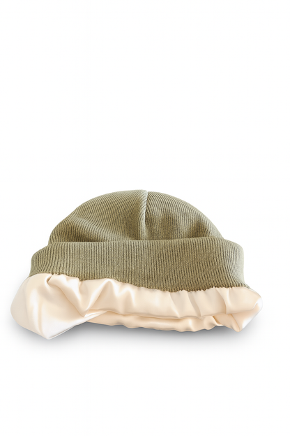 Tuque Lyros tricoté Doublé Satin – Soin des Cheveux & Ultra Confort